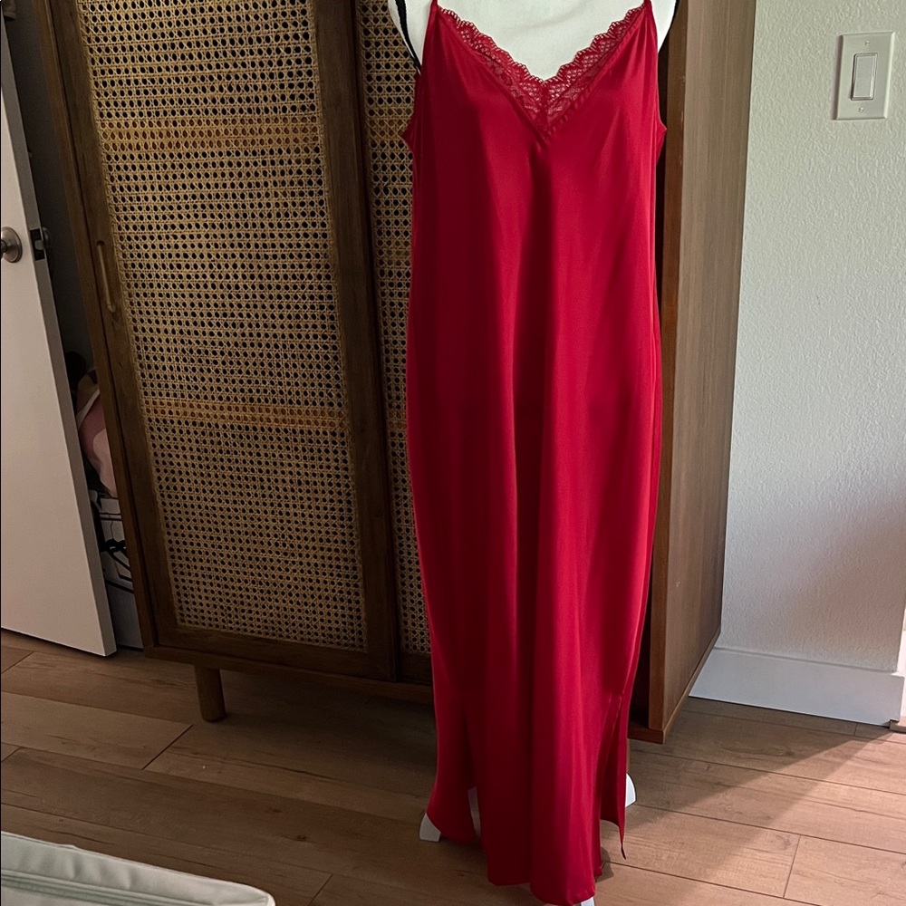 Soma Red Satin and Lace gown.